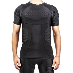 Men Sports Protective Gear Rib Chest Guard Compression Padded Shirt for Football <b>Skiing</b> Cycling Outdoor Sports Protective Shirt - Product Image 1