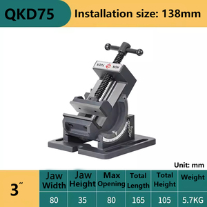 Étau <span class=keywords><strong>de</strong></span> fraisage QKD75 inclinable pour perceuse, avec angle réglable, pince <span class=keywords><strong>de</strong></span> 75 mm à prix réduit - Product Image 2