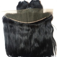 Extensions de cheveux naturels indiens Remy de haute qualité Nandee House, écologiques, légers, ondulés, 100g, avec closure frontale en dentelle