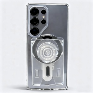 Từ ví điện thoại đối với Samsung Galaxy S25 loạt trường hợp rõ ràng chủ thẻ in logo <span class=keywords><strong>2</strong></span> trong 1 thẻ có thể tháo rời ví với đứng - Product Image 1