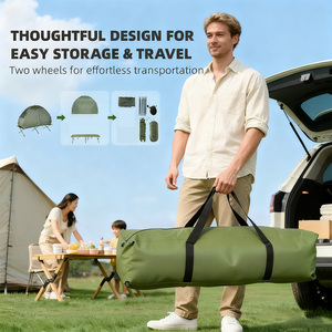 <span class=keywords><strong>Lit</strong></span> <span class=keywords><strong>de</strong></span> camping pliant multifonctionnel personnalisé, <span class=keywords><strong>lit</strong></span> <span class=keywords><strong>de</strong></span> camping portable vert pour la randonnée, les pique-niques, les voyages, le camping sur le sol, la marche - Product Image 5