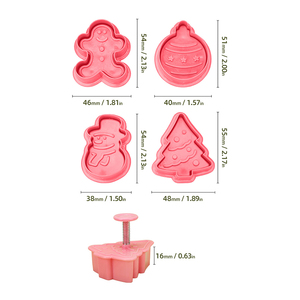 Hot Bán Giáng Sinh Cookie Khuôn Cây Giáng Sinh Người Tuyết Gingerbread Người Đàn Ông Hình Dạng Mùa Xuân Khuôn Bốn Mảnh Tự Giúp - Product Image 5