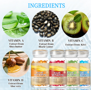 Capsules capillaires avec 4 couleurs Huile de croissance des cheveux Sérum de traitement à la kératine <span class=keywords><strong>Vitamine</strong></span> A C E Sérum de soin des cheveux hydratant - Product Image 5