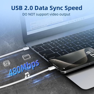 优质 1M 3.3 英尺厚尼龙编织线 48V 5A PD 240W 超级快速充电器 USB Type-C 转 USB Type-C 数据线，适用于 Apple Macbook - Product Image 3