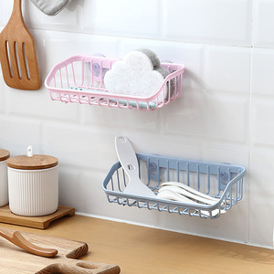 Kitchen Sink Storage Rack Suction Mounted <b>Rectangular</b> 50X30CM Durable Drain <b>Basket</b> For Bathroom Kitchen - Product Image 1