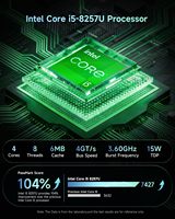 Mini PC Bmax B6 Intel Core I5-8257U 4 cœurs 16 Go de RAM 512 Go NVMe SSD 15W de puissance Iris Plus Graphics Extension 64 Go/4 To WiFi 6 4K