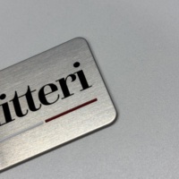 Placa de Identificación Metálica en Blanco, Aluminio Cepillado/Acero Inoxidable/Latón, Etiquetas Autoadhesivas Personalizadas