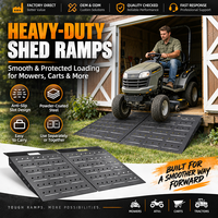 Rampes de chargement en acier perforé JH-Mech sur mesure, résistantes à la flexion, pour machines de jardin, finition argentée, pré-percées, ODM