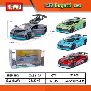 1:32 Cast Car Model Auto Brake System Pullback Metal Car <strong>Bugatti</strong> Car <strong>Toy</strong> with Sound Lightdiecast Diecast Models - Product Image 6