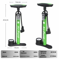 BAIMEI Mini pompe à vélo portable légère pompe à air manuelle haute pression avec acier et matières plastiques