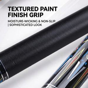 Taco <span class=keywords><strong>de</strong></span> <span class=keywords><strong>billar</strong></span> premium <span class=keywords><strong>de</strong></span> arce canadiense <span class=keywords><strong>de</strong></span> 1/2 pieza con acabado <span class=keywords><strong>de</strong></span> pintura texturizada y agarre, para <span class=keywords><strong>billar</strong></span> <span class=keywords><strong>de</strong></span> 8 y 9 <span class=keywords><strong>bolas</strong></span> - Product Image 3