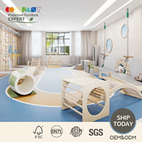 COMPANY Panneau mural d'escalade en bois moderne pour salle de sport sensorielle, mobilier de maternelle et de garderie, pour la motricité globale