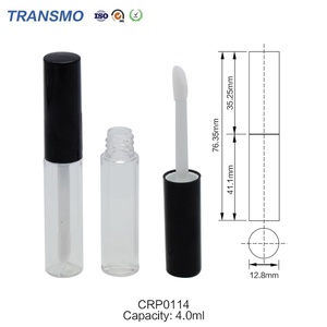 Tube de gloss à lèvres vide de 4 ml, flacon de gloss à lèvres, tube de gloss à lèvres avec applicateur à brosse - Product Image 2