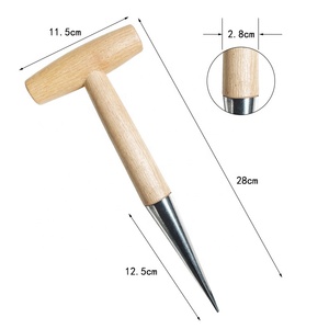 DIY <strong>Hand</strong> Dibber Garden Hole <strong>Punch</strong> <strong>Tool</strong> with Steel &amp; Wood Handle OEM Customizable for Planting Seeds &amp; Bulbs - Product Image 3