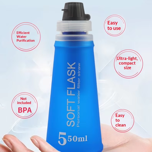 Paille filtrante portable pour l'extérieur - Purificateur à membrane UF à fibres creuses de 0,01 μm pour la randonnée et le <span class=keywords><strong>camping</strong></span> - Product Image 1