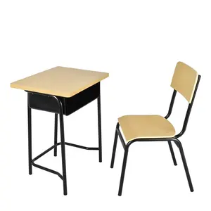 Wood Steel Senior School Student Desk Chair Classroom Desk with Chair