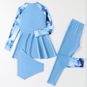 ชุดว่ายน้ำเด็กหญิง 4-12 ปี ชุดกันแดดแบบมีกางเกงในตัว ชุดว่ายน้ำสำหรับฤดูร้อน ชุดว่ายน้ำสำหรับสระว่ายน้ำ ชายหาด วันหยุด เล่นเซิร์ฟ - Product Image 2