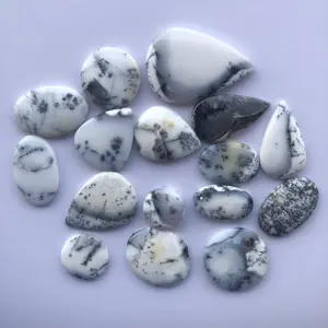 Cabujones sueltos calibrados de piedra de ópalo de dendrita blanca natural de tamaño libre Comprar ahora en venta al por mayor del distribuidor del fabricante de piedras preciosas