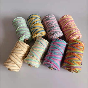 Cuerda de Macramé de Algodón de 3 mm, Variada, de 3 Hebras, Trenzada, Color Arcoíris, para Trabajos Hechos a Mano - Product Image 5
