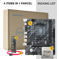 PANDL NEUES B450 Mainboard Combo CPU AMD Ryzen 5 2600 Unterstützt XMP 2x DDR4 DIMM PCIe3.0 X16 NVME M.2 SSD SATA3.0 B450 Motherboard