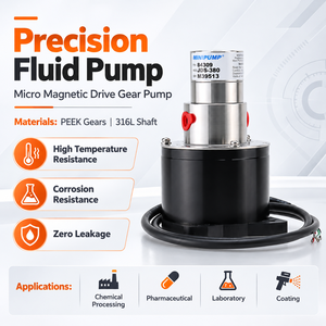 Bomba de Engranajes de Accionamiento Magnético Micro de Acero Inoxidable para la Transferencia, Medición y Dosificación de Líquidos Químicos de Precisión en Sistemas Industriales - Product Image 1