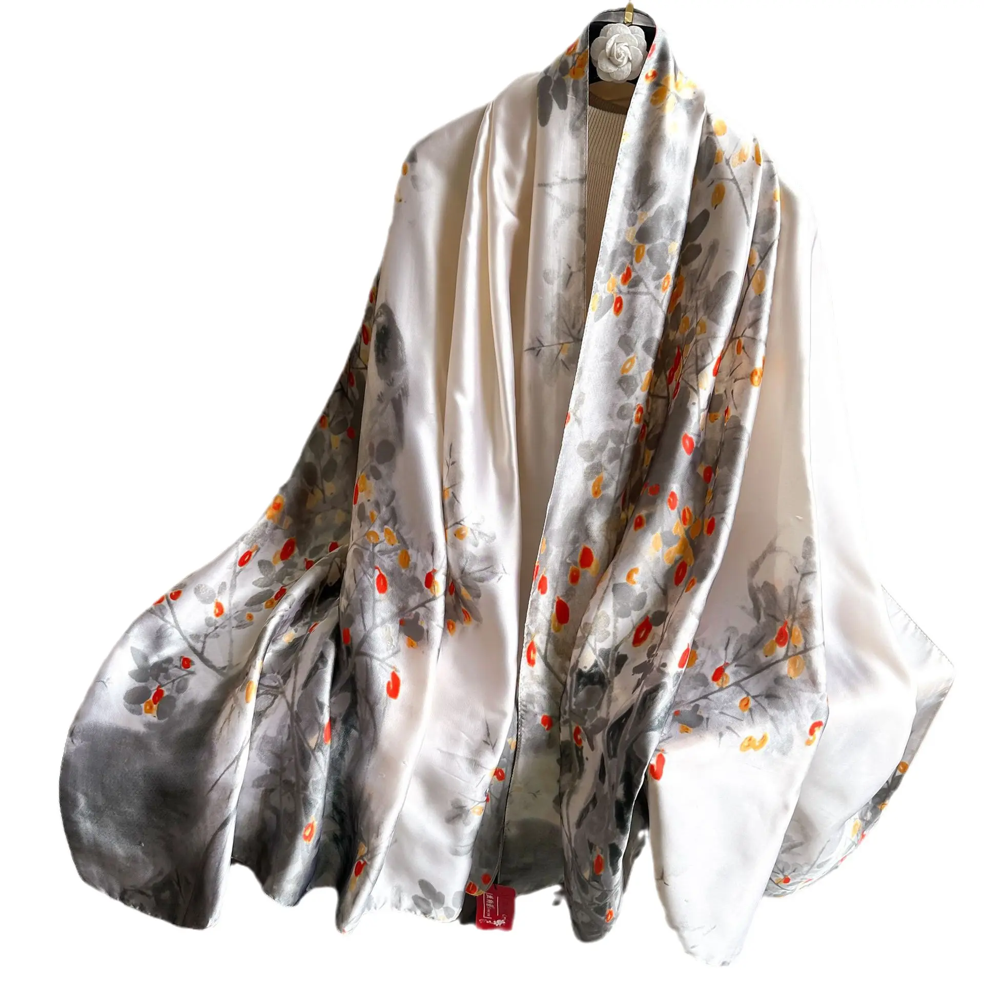 Wholesale Silk Multi Purpose Floral Printed Scarf Silk Bandana Headscarf Scarves Custom Printing