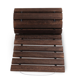 Caminos de Jardín de Madera Rectangulares Antideslizantes con Acabado Natural Resistentes a la Intemperie para Uso en Exteriores, Bodas y Patios Traseros - Product Image 3