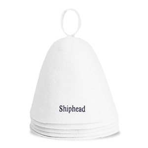 Ein cremefarbener Saunahut aus reiner Wolle, der Ihren Kopf an einem kühleren Ort hält, während der Dampf versucht, hineinzukommen. - Product Image 2
