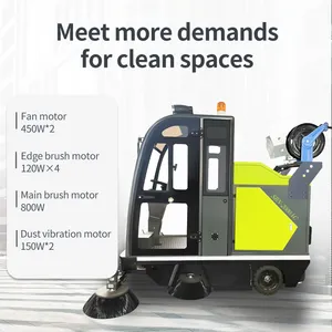 SBN-2000AC All-closed Industrial Sweeper 4 Wheel Sweeper Fully Closed Ride On Electric Automatic On Floor Cleaning Car