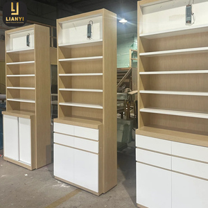 <span class=keywords><strong>Led</strong></span> bằng gỗ khung quang học hiển thị tủ kính quang học Wall Mount kính hiển thị kệ - Product Image 2