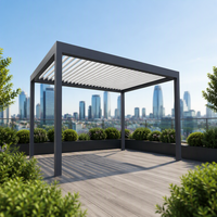 Auvent rétractable motorisé en aluminium durable, imperméable, avec télécommande, pour terrasses, piscines, jardins, balcons, garantie 7 ans