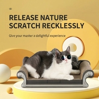 Griffoir pour chat en carton ondulé de style canapé, Chaise impériale grande taille, Fournitures pour animaux de compagnie, Griffoir intégré, Jouet pour chat