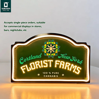 Boîte à lumière avec batterie au lithium, enseigne lumineuse personnalisée sans fil, signalétique LED néon sans fil en acrylique pour affichage de point de vente sur table