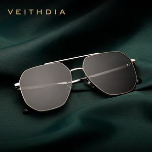 Veithdia Men's Square Metal Sunglasses UV400 Polarized Nylon Lens Outdoor Sun Protection Glasses 8258 - Product Image 2