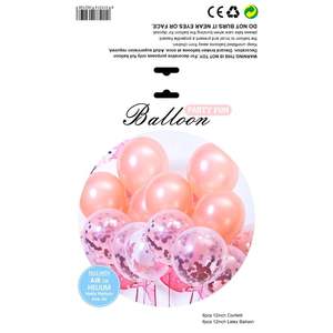 Ensemble de ballons amusants pour fête, 12 pouces, en latex, avec confettis, décoration de mariage, forme ronde - Product Image 3