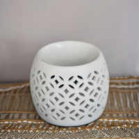 Brûleur d'huiles essentielles classique en céramique / Porte-bougie chauffe-cire à thé, excellent diffuseur de parfum, lampe chauffe-cire, chauffe-bougie