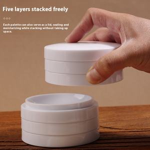 Palette en plastique incassable à cinq couches avec couvercle, idéale pour les débutants en peinture à la <span class=keywords><strong>gouache</strong></span> et la peinture chinoise - Product Image 2