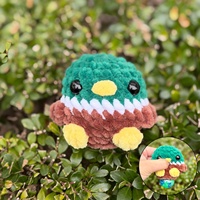 Animaux en crochet soufflant des bulles en gros, mini pingouins en crochet, balles anti-stress, animaux en peluche à tricoter à presser, jouet pour enfants, cadeau