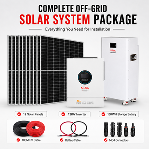 Sistema Solare Ibrido Off-Grid da 30KWH con <span class=keywords><strong>Inverter</strong></span> da 12KW, Batteria al Litio 51.2V 314Ah e <span class=keywords><strong>Pannelli</strong></span> <span class=keywords><strong>Solari</strong></span> <span class=keywords><strong>per</strong></span> Casa - Product Image 4