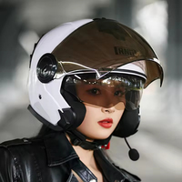 Casque de moto modulaire demi-face de haute qualité certifié DOT en ABS avec matériaux PC et PP – Nouveaux accessoires moto