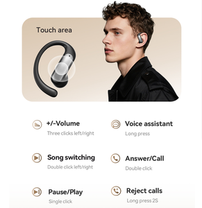 Audífonos Intrauditivos Semi Inalámbricos M140 al por Mayor, con Gancho para la Oreja, Sonido Estéreo HiFi, Resistentes al Agua, con Pantalla LED Digital, Audífonos TWS - Product Image 5