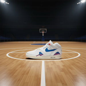 <span class=keywords><strong>Nike</strong></span> Air <span class=keywords><strong>Tech</strong></span> Challenge II Pixel Court 2025 Chaussures de basketball pour hommes Blanc Bleu <span class=keywords><strong>Rouge</strong></span> Maille Cuir Printemps - Product Image 2
