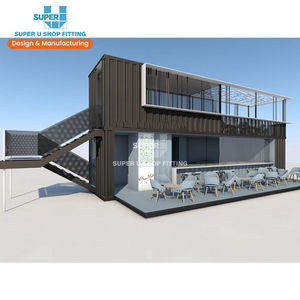 Kiosque de café préfabriqué en métal pour la vente en gros, design de café-bar en bois, station de bar, stand, kiosque de café CFS-S003 Pre - Product Image 5