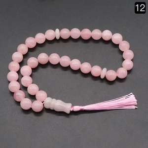 Cuentas de Oración Musulmanas de Ágata de Cristal Natural al por Mayor, 33 Piezas, Forma de Bola Clásica, Espaciador, Borla, Regalos Religiosos Islámicos para Hombre - Product Image 6
