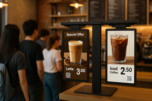 Giá kỹ thuật số nhãn cho siêu thị cafe nhà hàng chơi video với âm thanh LCD Bar hiển thị điện tử giá tag 10.1inch - Product Image 2