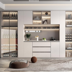 Haut de gamme intégré contrôle de la température 304 armoire à vin en acier inoxydable Anti déformation réfrigérateur à vin pour hôtel salon Villa - Product Image 2