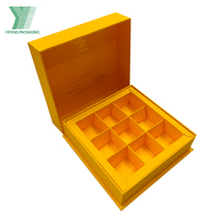 Boîtes cadeaux en papier avec logo personnalisé, 9 pièces, logo en feuille de cuivre gaufré fait main, boules de protéines, bonbons, truffes, chocolat