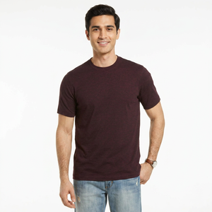 T-shirt de haute qualité pour homme, 100% coton, manches courtes, col rond ajusté, anti-rides, t-shirts pour hommes - Product Image 1