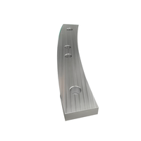 Plaque Courbe Usinée CNC en Aluminium 6063, Bande de Montage Arciforme Haute Précision avec Trous Filetés, Acier Inoxydable Personnalisé