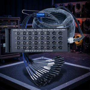 Câble audio multicanal OEM 30m XLR mâle-femelle tressé et blindé pour microphone, haut-parleur et éclairage de scène - Product Image 2